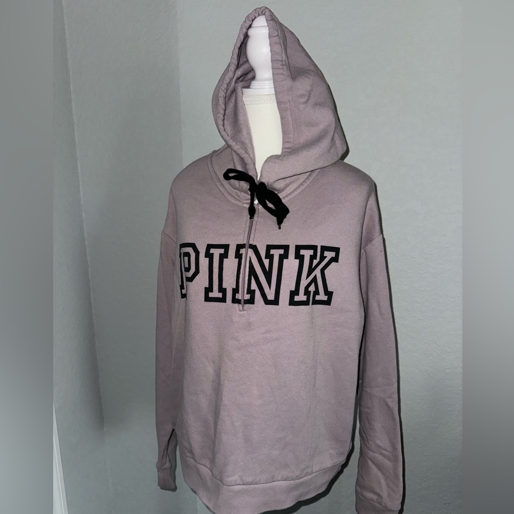 PINK quarter zip sweater hoodie